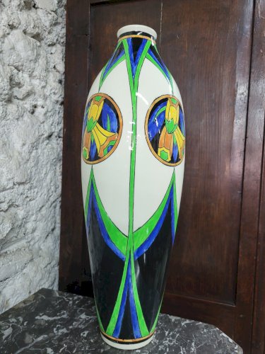 GRAND VASE ART DECO MADE IN BELGIUM BOCH LA LOUVIERE