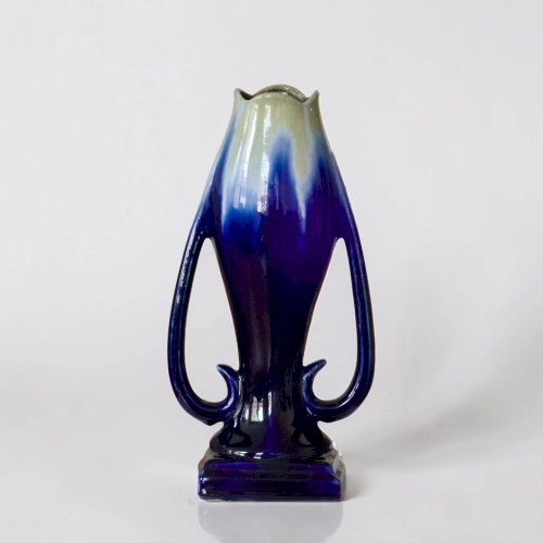 Grand vase Art Nouveau de Thulin en grès flammé émaillé