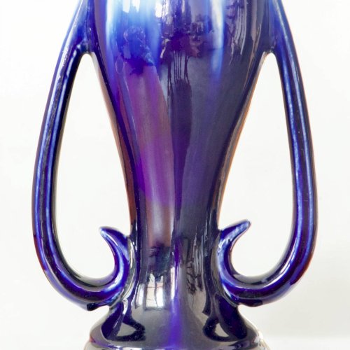 Grand vase Art Nouveau de Thulin en grès flammé émaillé