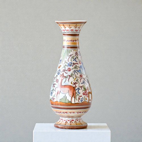Grand vase artisanal de Coimbra peint à la main, pièce unique