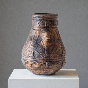 Grand vase aztèque par Jasba, 1960