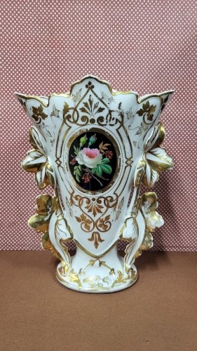 GRAND VASE DE MARIES EN PORCELAINE DE PARIS DE 31 CM DE HAUT