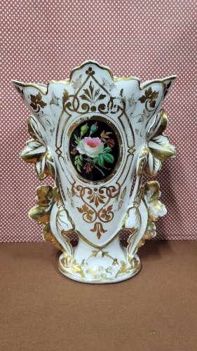 GRAND VASE DE MARIES EN PORCELAINE DE PARIS DE 31 CM DE HAUT