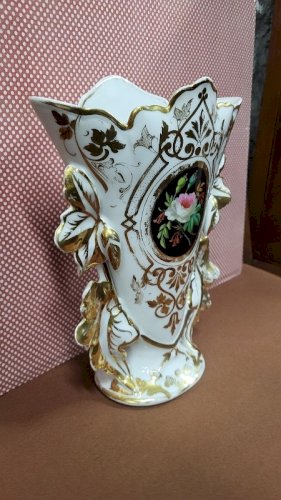 GRAND VASE DE MARIES EN PORCELAINE DE PARIS DE 31 CM DE HAUT