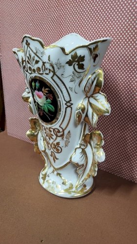 GRAND VASE DE MARIES EN PORCELAINE DE PARIS DE 31 CM DE HAUT
