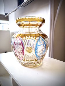 Grand vase en cristal de bohème