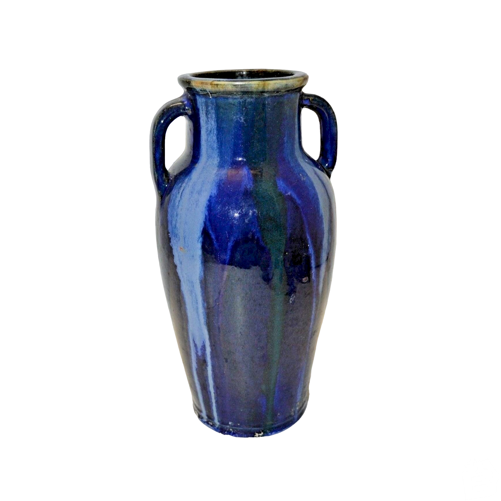 GRAND VASE EN GRES AVEC EFFETS DE COULURES MARQUE REFLEX AL 1940 ART