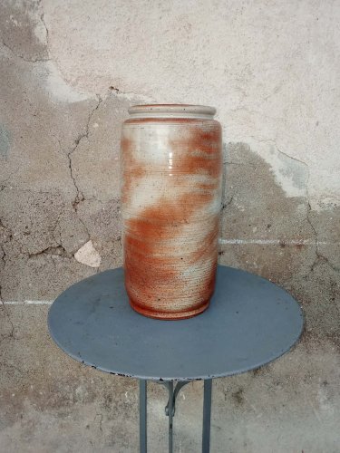  Grand vase en grès – Signé “Grès du Marais France” 
