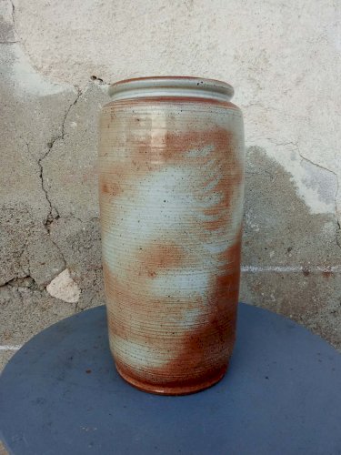  Grand vase en grès – Signé “Grès du Marais France” 