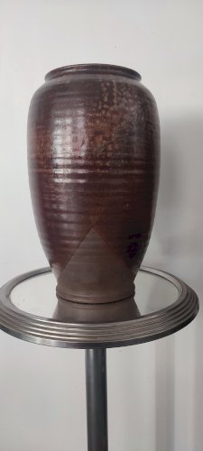 Grand vase en grès signé Hassan Domjean