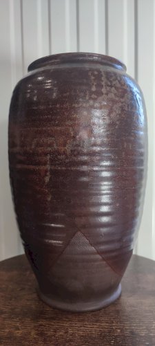 Grand vase en grès signé Hassan Domjean
