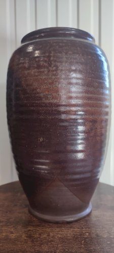 Grand vase en grès signé Hassan Domjean