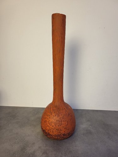 GRAND VASE EN PATE DE VERRE SIGNE DELATTE