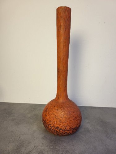 GRAND VASE EN PATE DE VERRE SIGNE DELATTE