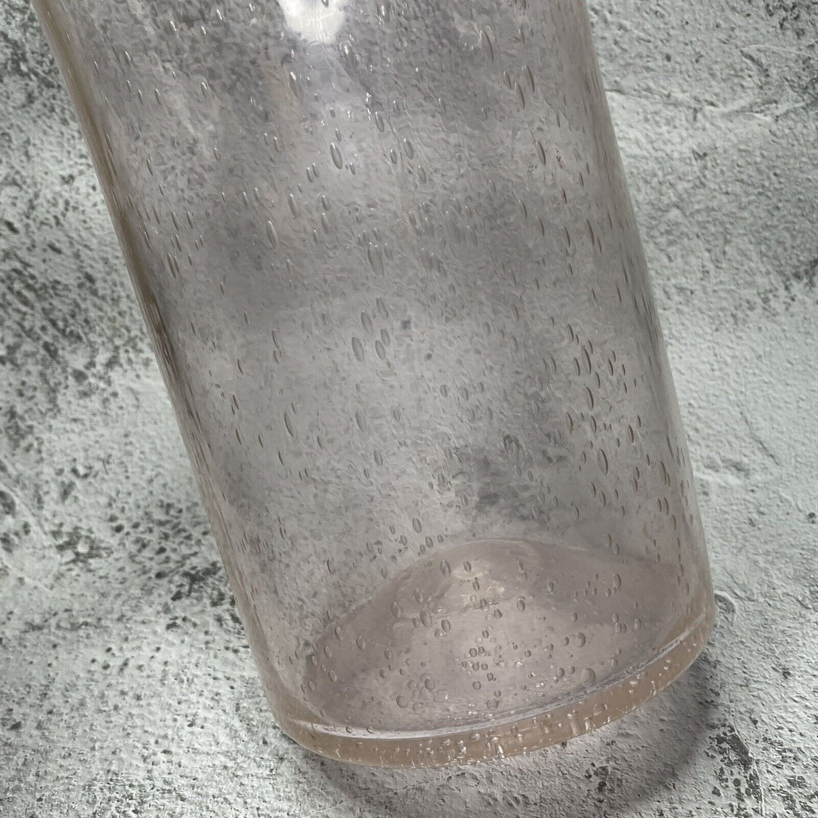 Grand Vase En Verre Bulle Transparent - Vintage Ou Déco Moderne - Occasion En Bon état