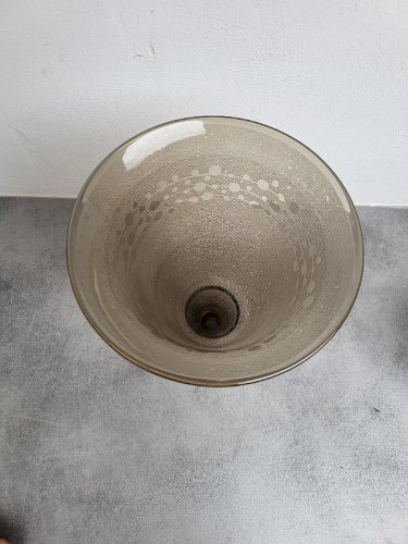 GRAND VASE EN VERRE FUME ART DECO SIGNE SCHNEIDER