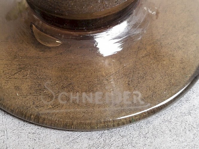 GRAND VASE EN VERRE FUME ART DECO SIGNE SCHNEIDER