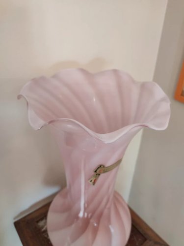 grand vase  en verre Lavorazione à Mano(Fait Main) Fabricato in Toscane en bon etat