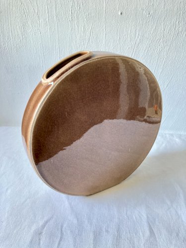 Grand vase gourde en grès émaillé craquelé, Sia Collection