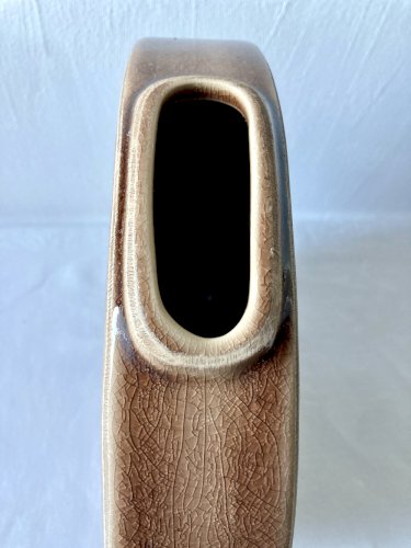Grand vase gourde en grès émaillé craquelé, Sia Collection