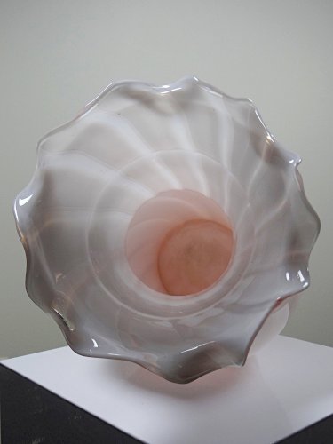 Grand vase opaline tourbillon verre de Murano vintage années 70