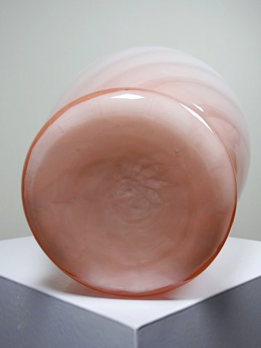 Grand vase opaline tourbillon verre de Murano vintage années 70