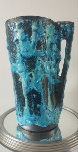 Large Jug Vase Enamels of the Glaciers Cyclops Charles Cart.