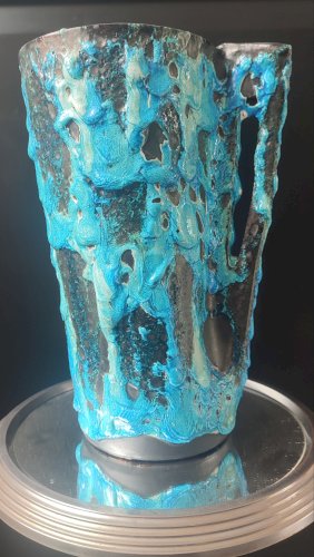 Grand Vase Pichet Émaux des Glaciers Cyclope Charles Cart. 