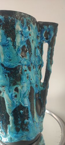 Grand Vase Pichet Émaux des Glaciers Cyclope Charles Cart. 