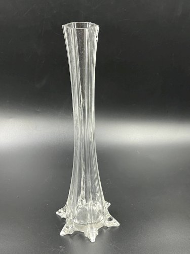 Grand vase soliflore modèle Tour Eiffel vintage