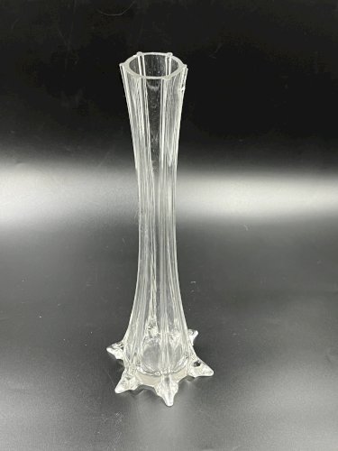 Grand vase soliflore modèle Tour Eiffel vintage