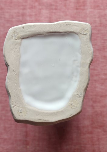 Grand vase style "Kami" blanc mât effet papier froissé 