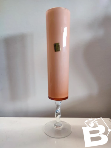 Grand vase style soliflore en opaline italien en bel etat