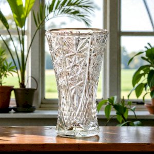 Grand vase vintage en cristal