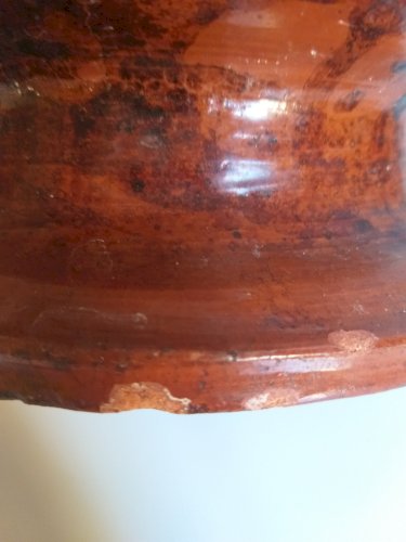 Grand vase visages brutaliste