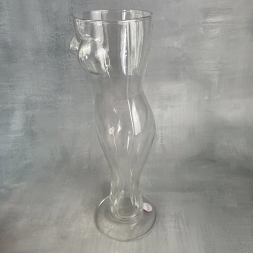 Grand verre à bière corps de femme 500ml ou vase  Haut. ~25.5cm