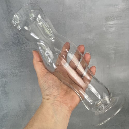 Grand verre à bière corps de femme 500ml ou vase  Haut. ~25.5cm