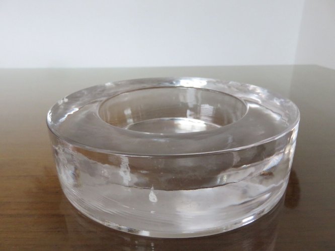 GRAND VIDE POCHE EN VERRE ROND ANNEES 70