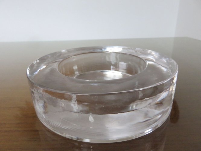 GRAND VIDE POCHE EN VERRE ROND ANNEES 70
