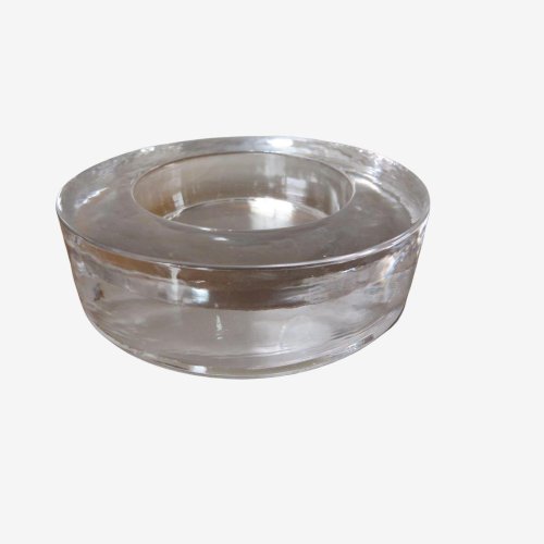 GRAND VIDE POCHE EN VERRE ROND ANNEES 70