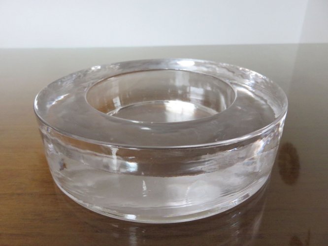 GRAND VIDE POCHE EN VERRE ROND ANNEES 70