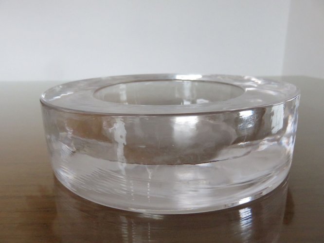 GRAND VIDE POCHE EN VERRE ROND ANNEES 70