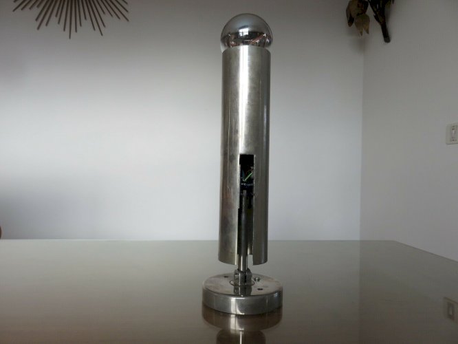 GRANDE APPLIQUE  LITA  ARTICULEE EN LAITON CHROME ANNEES 60 70 VINTAGE