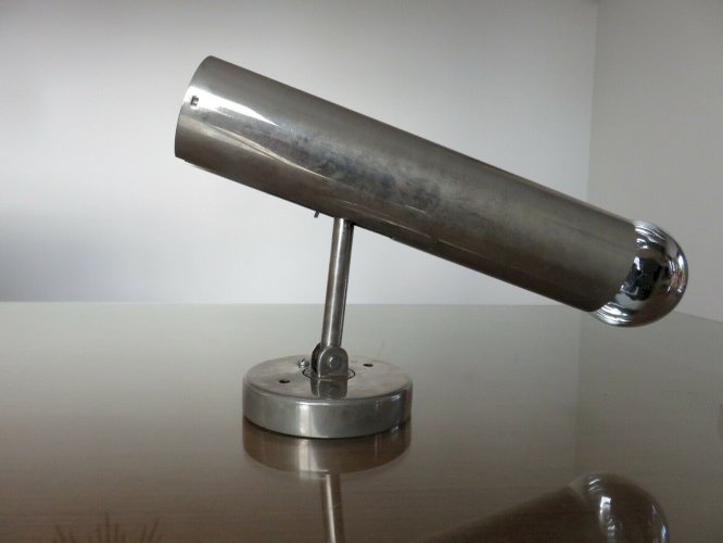 GRANDE APPLIQUE  LITA  ARTICULEE EN LAITON CHROME ANNEES 60 70 VINTAGE