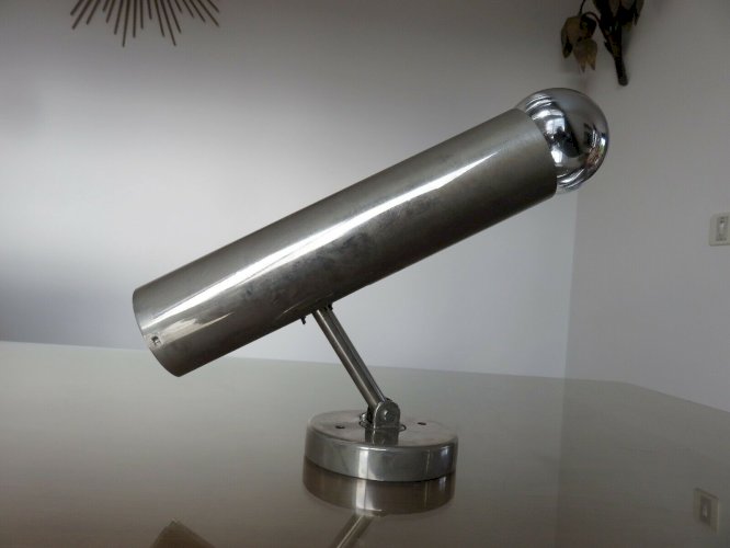 GRANDE APPLIQUE  LITA  ARTICULEE EN LAITON CHROME ANNEES 60 70 VINTAGE