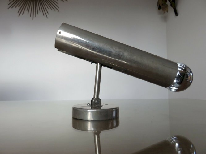GRANDE APPLIQUE  LITA  ARTICULEE EN LAITON CHROME ANNEES 60 70 VINTAGE