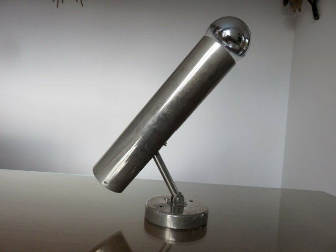 GRANDE APPLIQUE  LITA  ARTICULEE EN LAITON CHROME ANNEES 60 70 VINTAGE