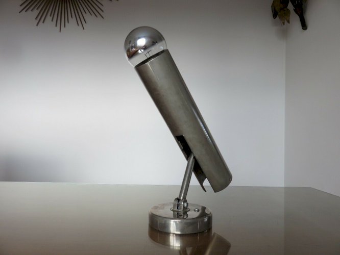GRANDE APPLIQUE  LITA  ARTICULEE EN LAITON CHROME ANNEES 60 70 VINTAGE