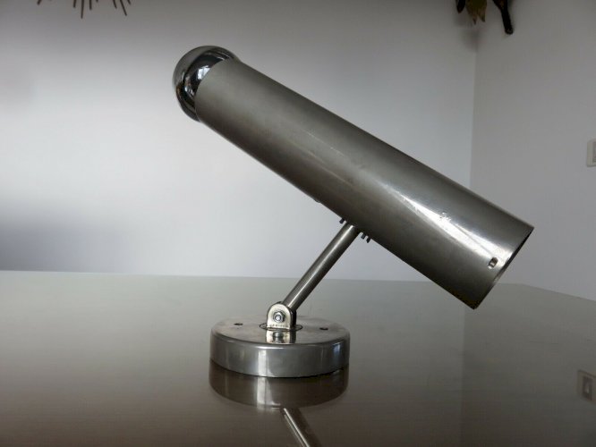 GRANDE APPLIQUE  LITA  ARTICULEE EN LAITON CHROME ANNEES 60 70 VINTAGE