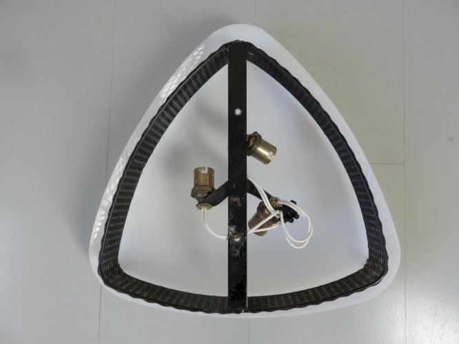 GRANDE APPLIQUE PERSPEX ET METAL DEPLOYE ANNEES 50 60 